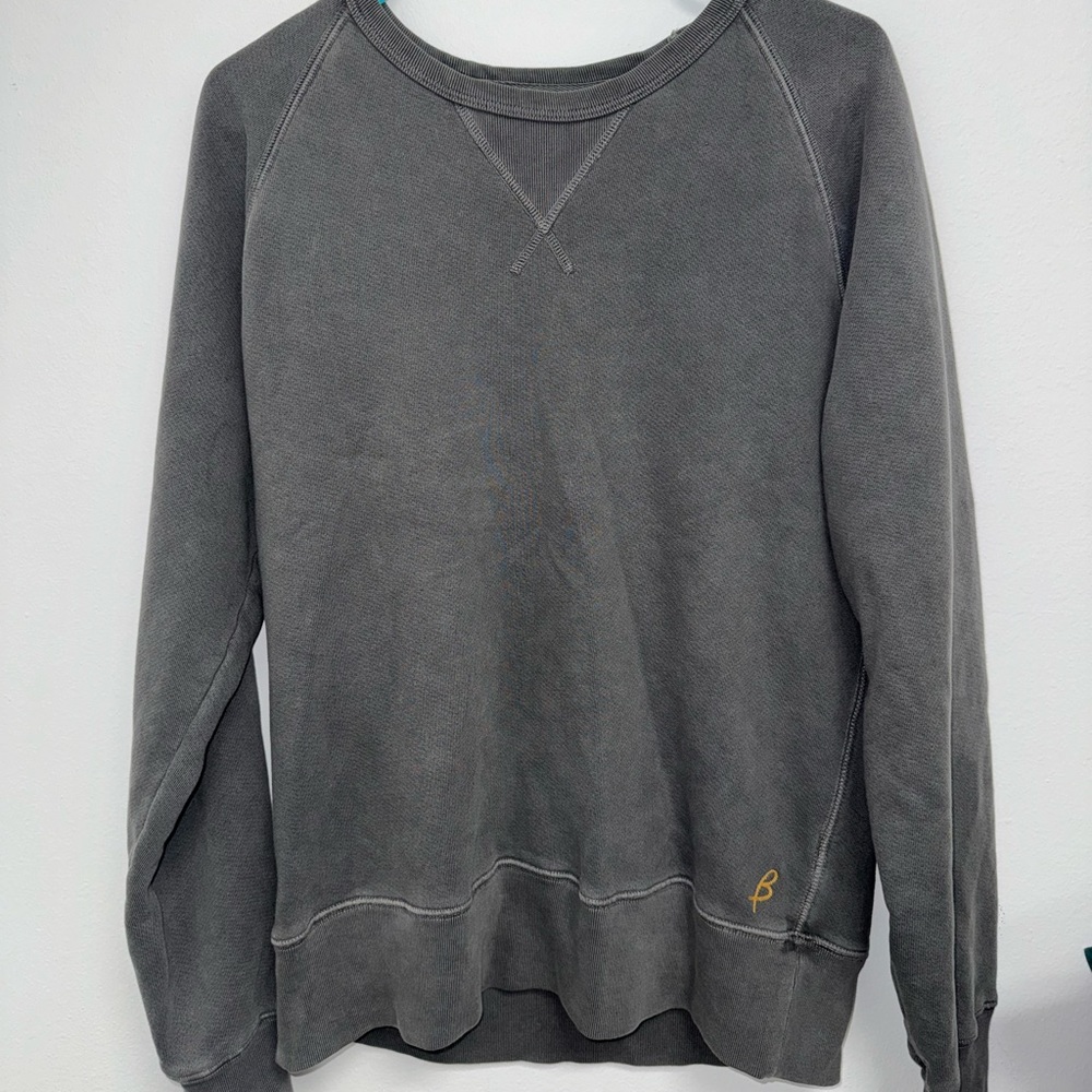 Birdwell Beach Britches Crew Neck Sweatshirt Gray Heavyweight USA Made medium
